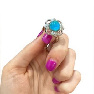 Silver Flower Mood Ring